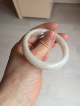 Load image into Gallery viewer, 52.7mm certified Type A 100% Natural white beige with yellow flying flowers Jadeite Jade bangle D158-3963