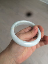 Load image into Gallery viewer, 58.4mm certified Type A 100% Natural light green white Jadeite Jade bangle AF90-2939