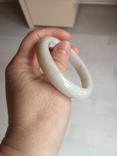 Load image into Gallery viewer, 52.7mm certified Type A 100% Natural white beige with yellow flying flowers Jadeite Jade bangle D158-3963