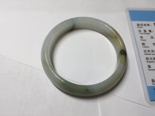 Load image into Gallery viewer, 53.9mm certified natural 100% natural Type A light green/yellow with green floating flowers jadeite jade bangle PA231-4999