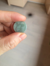 Load image into Gallery viewer, 100% natural icy watery dark green/gray jadeite jade safe and sound couple pendant pair BG4