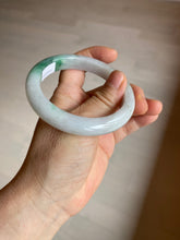Load image into Gallery viewer, 56.4mm certificated Type A 100% Natural sunny green/white Jadeite Jade bangle Z130-2353