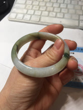 Load image into Gallery viewer, 53.9mm certified natural 100% natural Type A light green/yellow with green floating flowers jadeite jade bangle PA231-4999