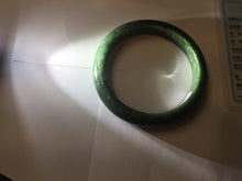 Load image into Gallery viewer, 62mm certified 100% natural Type A oily dark green gray black(老油青) jadeite jade bangle BS176-0054