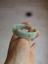 Load image into Gallery viewer, 50.5mm Certified type A 100% Natural sunny green/purple square Jadeite Jade bangle AZ58-7270