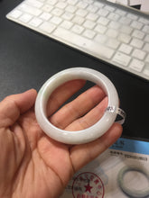 Load image into Gallery viewer, 53mm certified 100% natural Type A white/sunny green/red Jadeite jade bangle AE264-8013