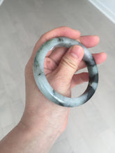 Load image into Gallery viewer, Shopify only. 56.5mm certified 100% natural type A dark green white jadeite jade bangle BN88-4487