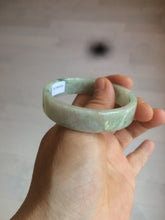 Load image into Gallery viewer, 50.5mm Certified type A 100% Natural sunny green/purple square Jadeite Jade bangle AZ58-7270