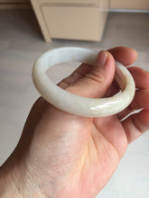 Load image into Gallery viewer, 52.7mm certified Type A 100% Natural white beige with yellow flying flowers Jadeite Jade bangle D158-3963