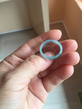 Load image into Gallery viewer, 18.8mm size 8 3/4 100% natural type A green/blue/yellow Guatemala jadeite jade band ring group PE128