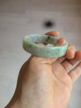 Load image into Gallery viewer, 50.5mm Certified type A 100% Natural sunny green/purple square Jadeite Jade bangle AZ58-7270