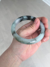 Load image into Gallery viewer, Shopify only. 56.5mm certified 100% natural type A dark green white jadeite jade bangle BN88-4487
