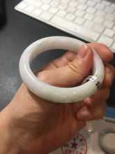 Load image into Gallery viewer, 53mm certified 100% natural Type A white/sunny green/red Jadeite jade bangle AE264-8013