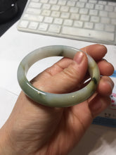 Load image into Gallery viewer, 53.9mm certified natural 100% natural Type A light green/yellow with green floating flowers jadeite jade bangle PA231-4999
