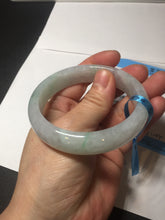 Load image into Gallery viewer, 56mm certified 100% natural icy watery sunny green purple jadeite jade bangle BN57-06970
