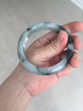 Load image into Gallery viewer, Shopify only. 56.5mm certified 100% natural type A dark green white jadeite jade bangle BN88-4487