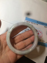 Load image into Gallery viewer, 57mm Certified Type A 100% Natural light yellow/purple/green(FU LU SHOU) Jadeite Jade bangle BK20-0756