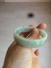 Load image into Gallery viewer, 50.5mm Certified type A 100% Natural sunny green/purple square Jadeite Jade bangle AZ58-7270