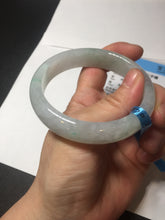 Load image into Gallery viewer, 56mm certified 100% natural icy watery sunny green purple jadeite jade bangle BN57-06970
