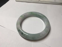 Load image into Gallery viewer, 57.5mm certified type A 100% Natural light green/purple Jadeite jade bangle PA232-5118