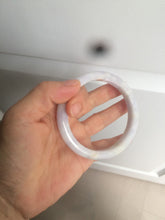 Load image into Gallery viewer, 59mm Certified type A 100% Natural white/light purple Jadeite bangle AC75-0312