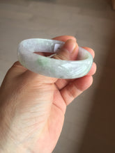 Load image into Gallery viewer, 51.2mm Certified Type A 100% Natural light green purple jadeite jade bangle AA100-9100