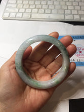 Load image into Gallery viewer, 57.5mm certified type A 100% Natural light green/purple Jadeite jade bangle PA232-5118