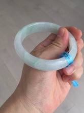Load image into Gallery viewer, 56mm certified 100% natural icy watery sunny green purple jadeite jade bangle BN57-06970