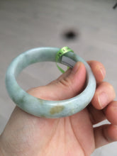 Load image into Gallery viewer, 55.6mm certified 100% natural Type A light green yellow jadeite jade bangle F179-3085