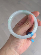 Load image into Gallery viewer, 56mm certified 100% natural icy watery sunny green purple jadeite jade bangle BN57-06970