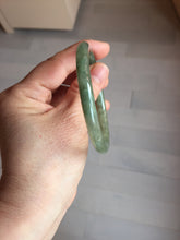 Load image into Gallery viewer, 卖了 57.4mm Certified 100% natural Type A oily dark green/ gray/brown (老油青) slim round cut jadeite jade bangle PB321-0594