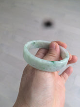 Load image into Gallery viewer, 50.5mm Certified type A 100% Natural sunny green/purple square Jadeite Jade bangle AZ58-7270