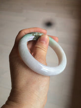 Load image into Gallery viewer, 54.5mm Certified 100% natural Type A sunny green/purple/white jadeite jade bangle Z136-2809