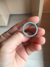 Load image into Gallery viewer, 18.8mm size 8 3/4 100% natural type A green/blue/yellow Guatemala jadeite jade band ring group PE128