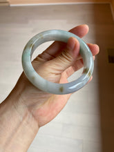 Load image into Gallery viewer, Reserved! Please don't order. 56.8mm certified type A 100% Natural icy watery green/white/brown/purple jadeite jade bangle Z127-4408