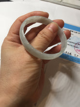 Load image into Gallery viewer, 51.5mm certified Type A 100% Natural icy light green clear white thin style Jadeite jade bangle PH45-9639