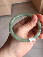 Load image into Gallery viewer, 57.4mm Certified 100% natural Type A oily dark green/ gray/brown (老油青) slim round cut jadeite jade bangle PB320-0596