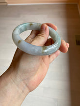 Load image into Gallery viewer, Reserved! Please don't order. 56.8mm certified type A 100% Natural icy watery green/white/brown/purple jadeite jade bangle Z127-4408
