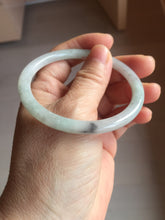 Load image into Gallery viewer, 55.9mm Certified Type A 100% Natural white/light green/gray/black(WuJi) Jadeite Jade bangle BG210-8573
