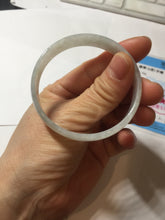 Load image into Gallery viewer, 51.5mm certified Type A 100% Natural icy light green clear white thin style Jadeite jade bangle PH45-9639
