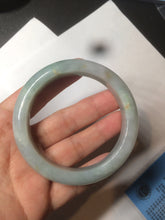 Load image into Gallery viewer, 57.4mm Certified Type A 100% Natural light yellow/blue/green Jadeite Jade bangle BK22-4406