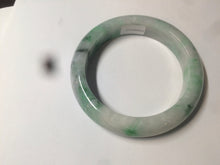 Load image into Gallery viewer, 57.6mm Certified 100% natural Type A sunny green/white jadeite jade bangle AX49-4131