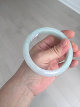 Load image into Gallery viewer, 58.8mm Certified Type A 100% Natural icy watery green white Jadeite Jade bangle BH86-9115