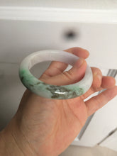 Load image into Gallery viewer, 54.5mm Certified 100% natural Type A sunny green/purple/white jadeite jade bangle Z136-2809