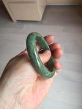 Load image into Gallery viewer, 55.5mm Certified Type A 100% Natural dark green/gray Jadeite Jade bangle D156-5371