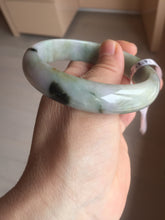 Load image into Gallery viewer, 58.6mm certified type A 100% Natural green/brown/purple/gray (Fu LU SHOU) Jadeite Jade bangle F103