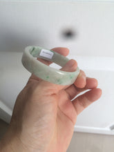 Load image into Gallery viewer, 50.5mm Certified type A 100% Natural sunny green/purple square Jadeite Jade bangle AZ58-7270