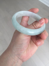 Load image into Gallery viewer, 58.8mm Certified Type A 100% Natural icy watery green white Jadeite Jade bangle BH86-9115