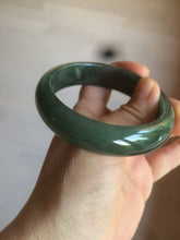 Load image into Gallery viewer, 57.7mm certificated type A 100% Natural dark green/Jadeite Jade bangle S61-1098