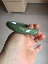 Load image into Gallery viewer, 55.5mm Certified Type A 100% Natural dark green/gray Jadeite Jade bangle D156-5371